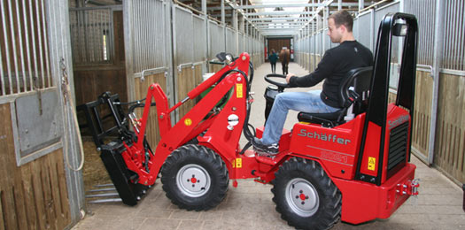 New Schaffer mini loader 2027 with path-dependent hydrostatic 4-wheel drive